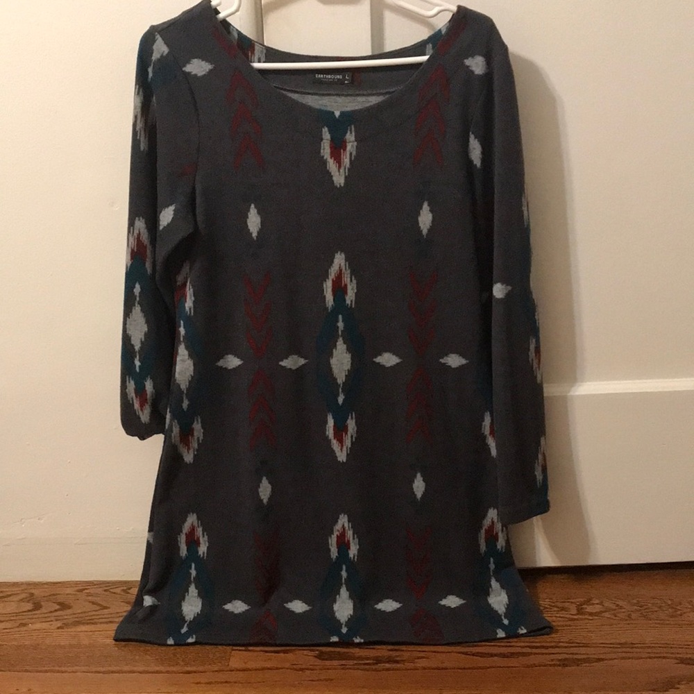 Size large earthbound trading co sweater dress. Like new condition.
